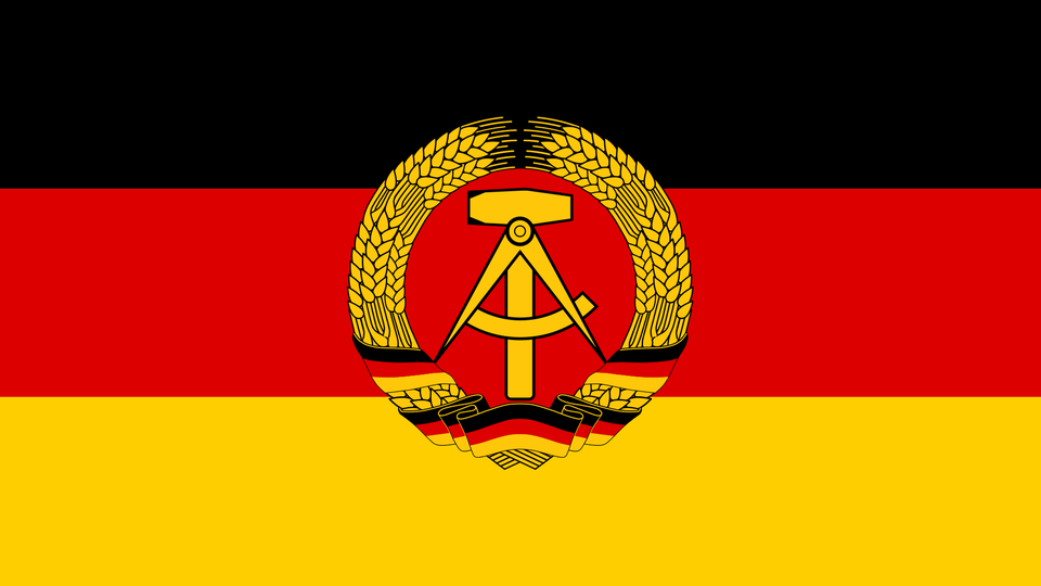 The flag of the GDR until its end of 1990