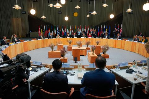 Dänemark, Kopenhagen: Informelles Treffen der EU-Außenminister im Forum in Kopenhagen.