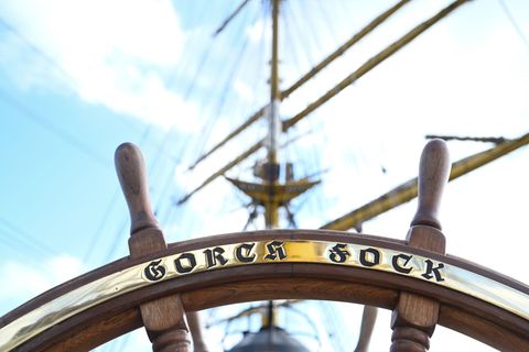 Das Segelschulschiff "Gorch Fock" in Wilhelmshaven. Foto: Lars Penning/dpa