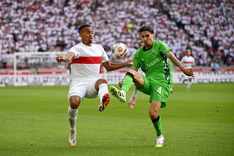 Die Stuttgarter um Jamie Leweling (l) taten sich gegen Gladbach sehr schwer. Foto: Marijan Murat/dpa