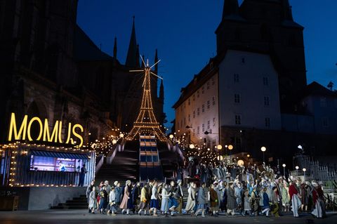Die Kulisse unter freiem Himmel auf den Erfurter Domstufen ist auch in diesem Jahr wieder ein Hingucker. Für die Oper "La Bohème