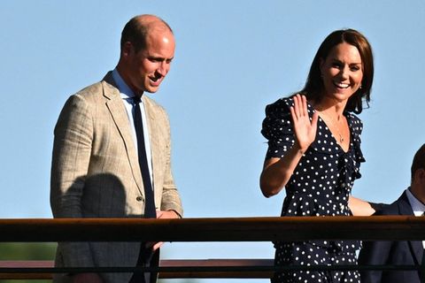 Prinz William und Prinzessin Kate mit ihrem Sohn, Prinz George.