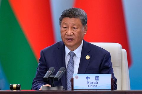 Chinas Präsident Xi will die SOZ mit dem Gipfel als Einheit gegen den Westen präsentieren. Foto: Suo Takekuma/Pool Kyodo News/AP