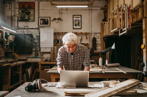 Renter bei der Arbeit