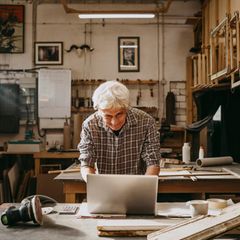Renter bei der Arbeit