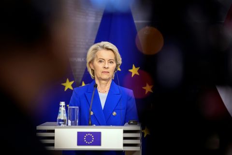 Ursula von der Leyen am Freitag in Riga