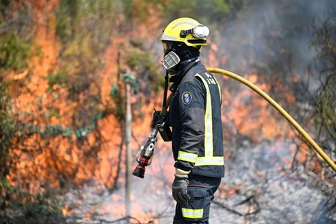 Feuerwehrmann im Einsatz