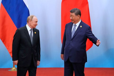 Sehen sich als Verbündete: Xi und Putin. Foto: Suo Takekuma/Pool Kyodo News/AP/dpa