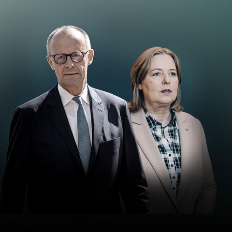 Montage zeigt Friedrich Merz und Bärbel Bas