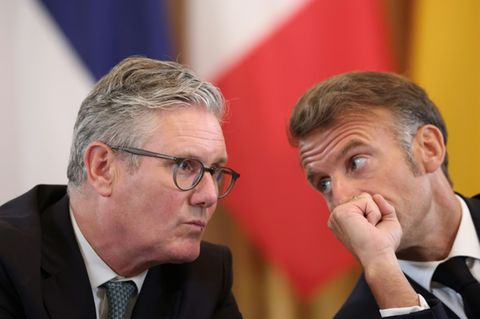 Keir Starmer (l.) und Emmanuel Macron