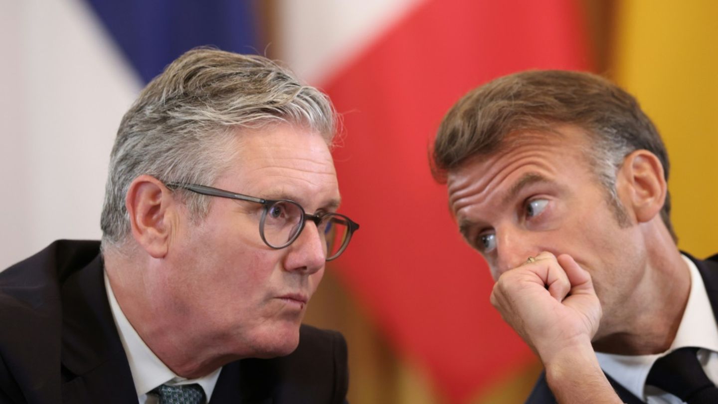 Keir Starmer (l.) und Emmanuel Macron