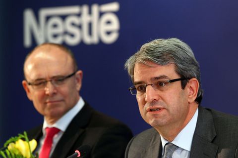 Nestlé trennt sich von seinem Vorstandschef Laurent Freixe - hier auf einer Pressekonferenz von 2012 Foto: Jens Büttner/dpa