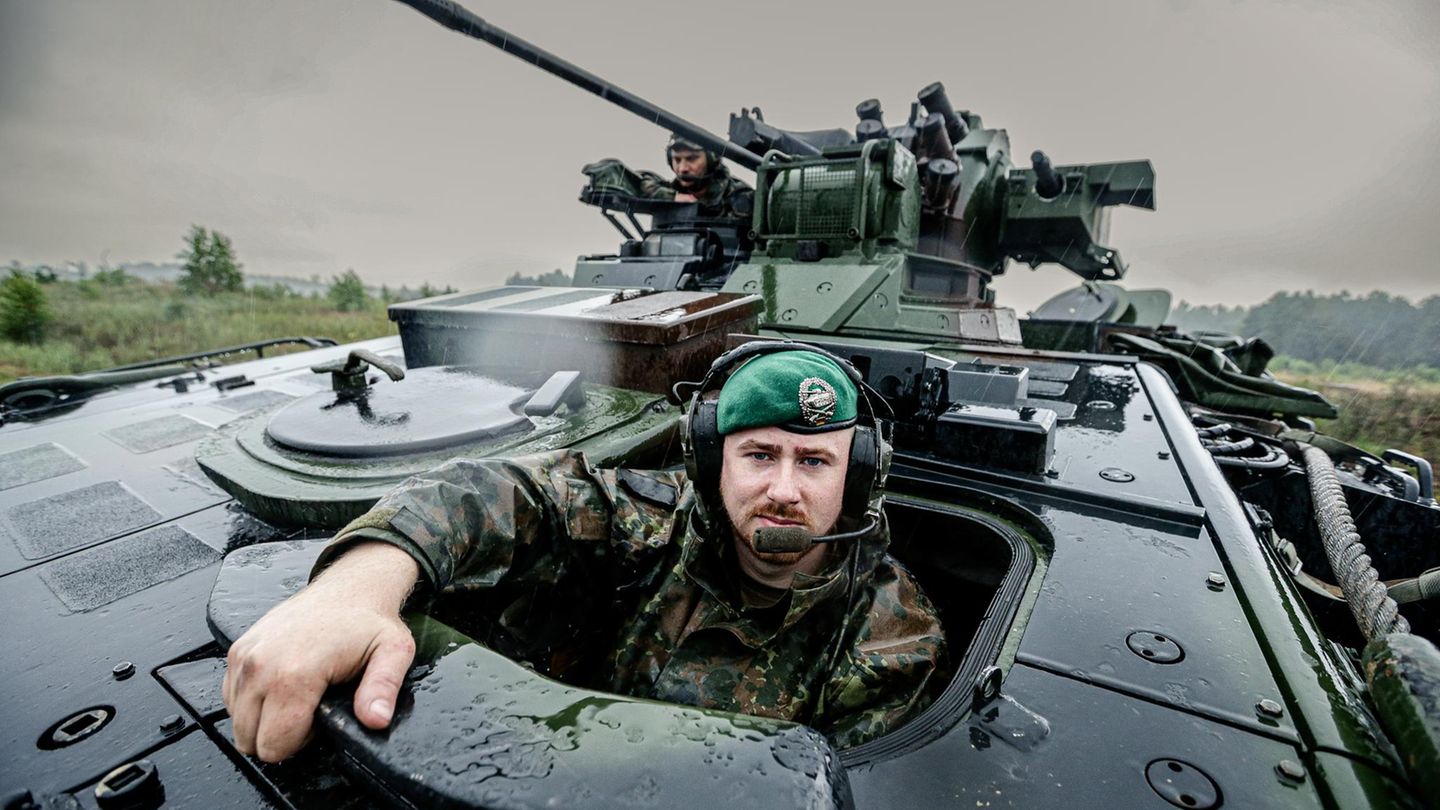 Ein Marder-Schützenpanzer in Litauen Ein Marder-Schützenpanzer in Litauen