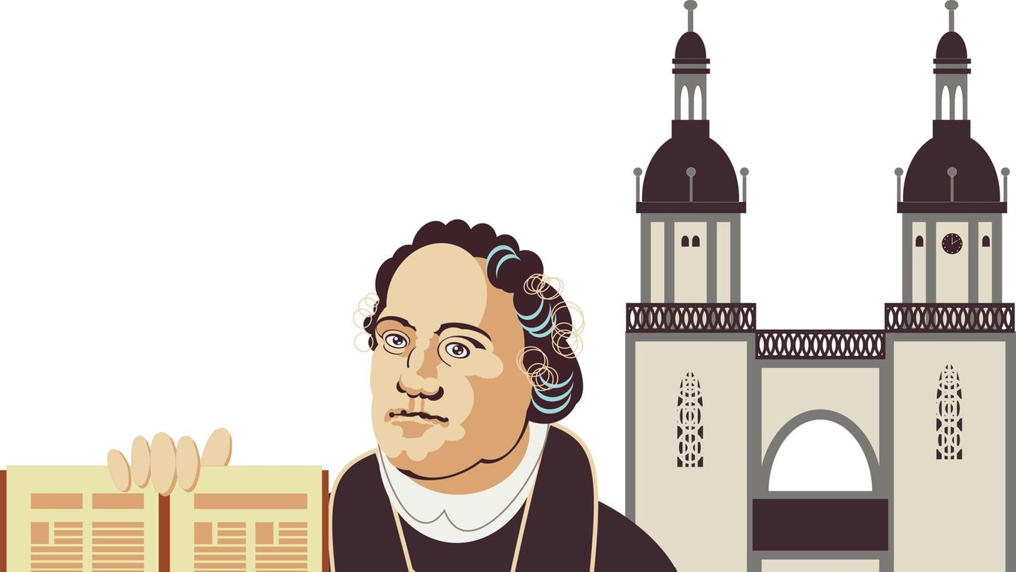 Illustration von Martin Luther Illustration von Martin Luther