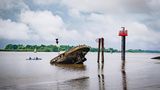 Wrack Binnenschiff "Uwe" in Hamburg