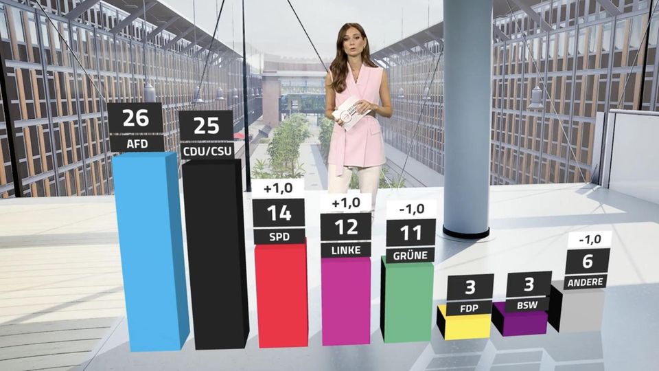 Die Wahlergebnisse im Balkendiagramm.