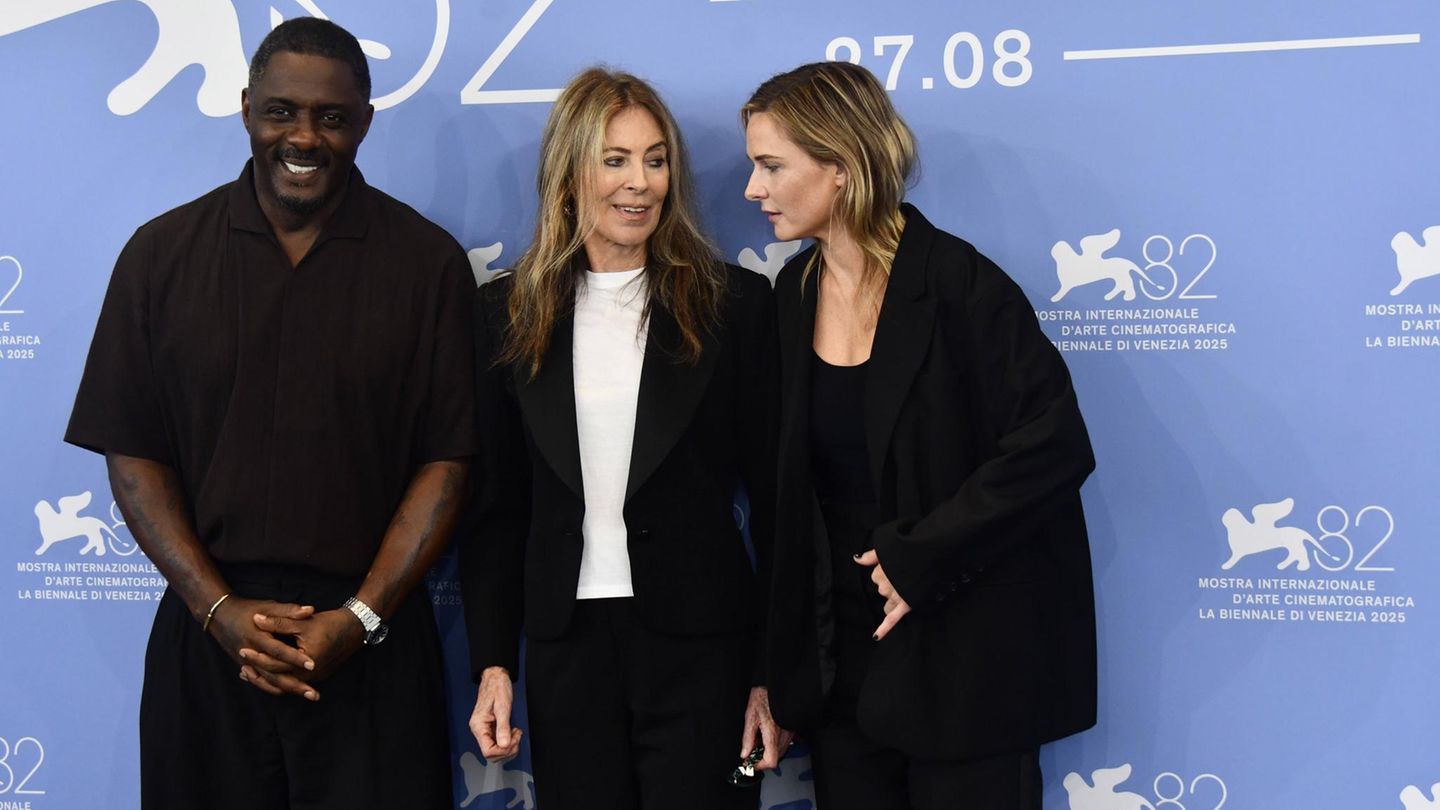 Kathryn Bigelow und Idris Elba in Venedig Kathryn Bigelow, Idris Elba uns Rebecca Ferguson in Venedig