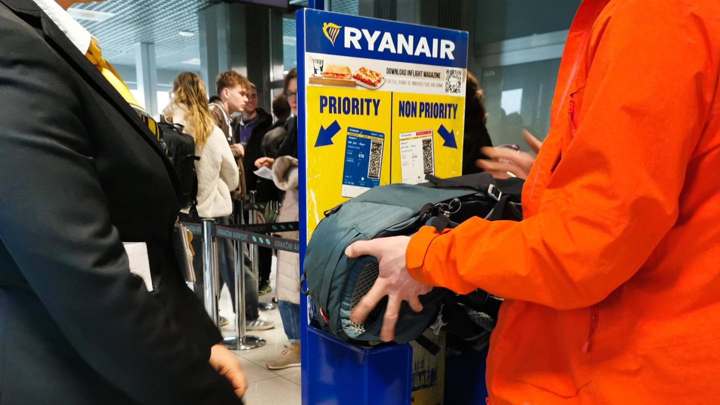 Handgepäckkontrolle bei Ryanair