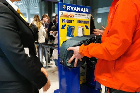 Handgepäckkontrolle bei Ryanair