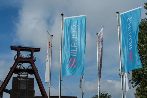 Mehrere der Lesungen finden auf dem Gelände der Zeche Zollverein in Essen statt. (Archivbild) Foto: Claudia Ast-Jürgens/Lit.Ruhr