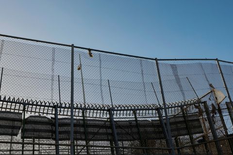 Zaun an der Grenze zwischen der spanischen Exklave Melilla und Marokko