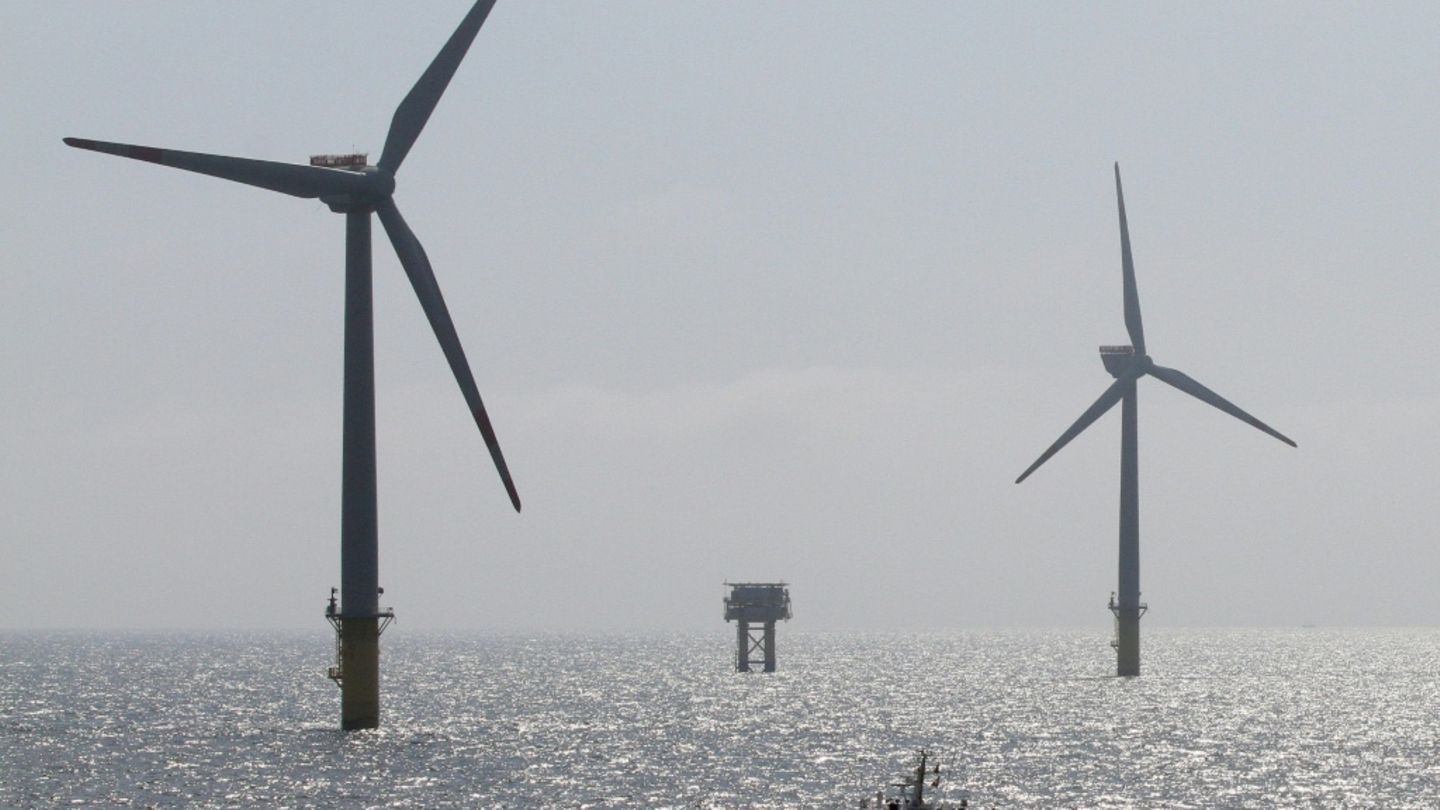 Windturbinen nahe Borkum