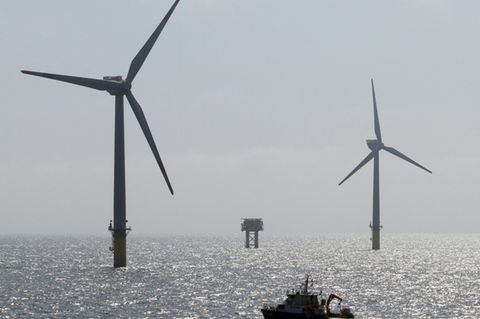 Windturbinen nahe Borkum