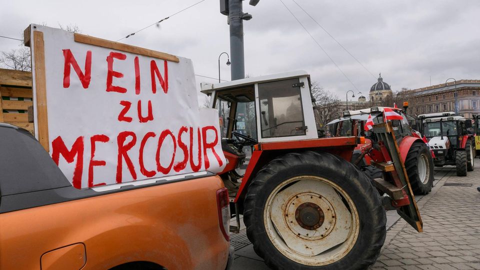 morgen|stern: Anfang des Jahres protestieren Bauern in Österreich gegen das Mercosur-Abkommen Anfang des Jahres protestieren Bauern in Österreich gegen das Mercosur-Abkommen