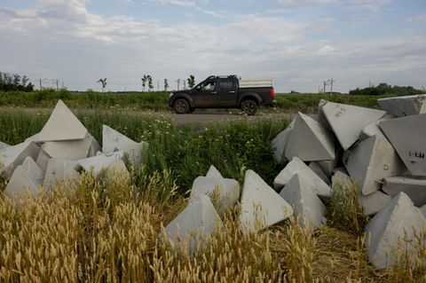 Ukrainische Abwehrstellung nahe Front