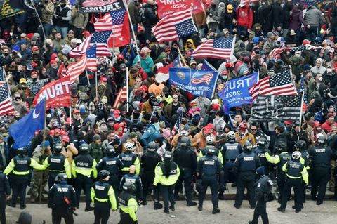 Trump-Anhänger am 6. Januar 2021 in Washington