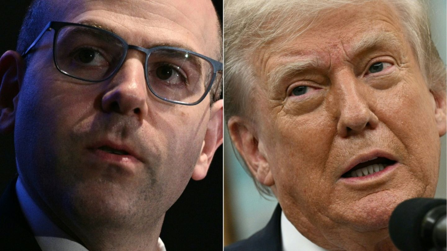 Stephen Miran (li.) und Trump
