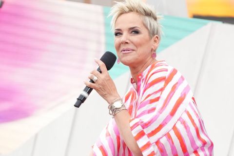 Inka Bause bei einem Auftritt im "ZDF-Fernsehgarten".