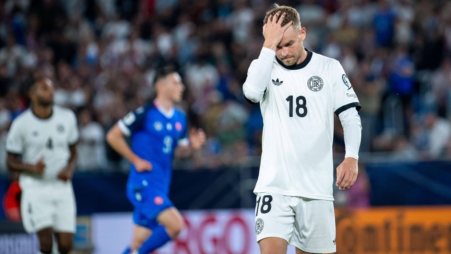 DFB-Nationalspieler Maximilian Mittelstädt nach dem 0:2 gegen die Slowakei