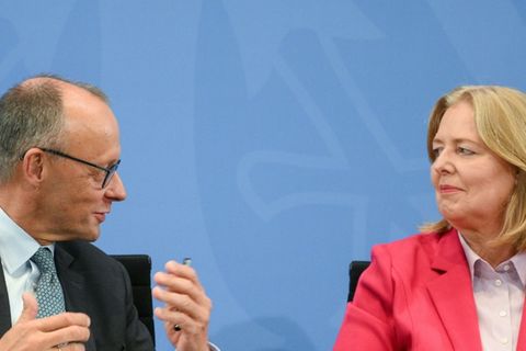 Kanzler Merz und Arbeitsministerin Bas