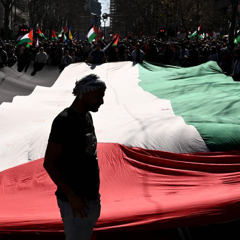 Gaza-Demonstration für die staatliche Anerkennung Palästinas im australischen Melbourne
