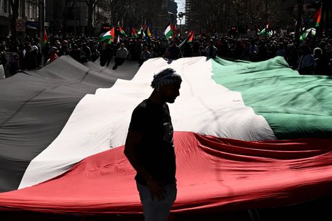 Gaza-Demonstration für die staatliche Anerkennung Palästinas im australischen Melbourne