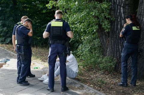 Polizeikräfte an Unfallort