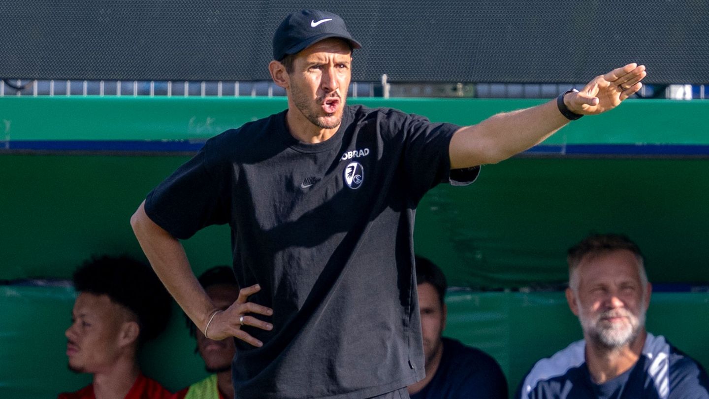 Trainer Julian Schuster und der SC trafen in einem Testspiel auf den FC Luzern. (Archivbild) Foto: David Inderlied/dpa
