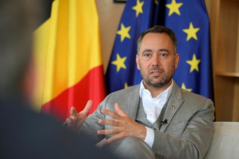 Belgiens Außenminister Maxime Prévot am Freitag in Brüssel