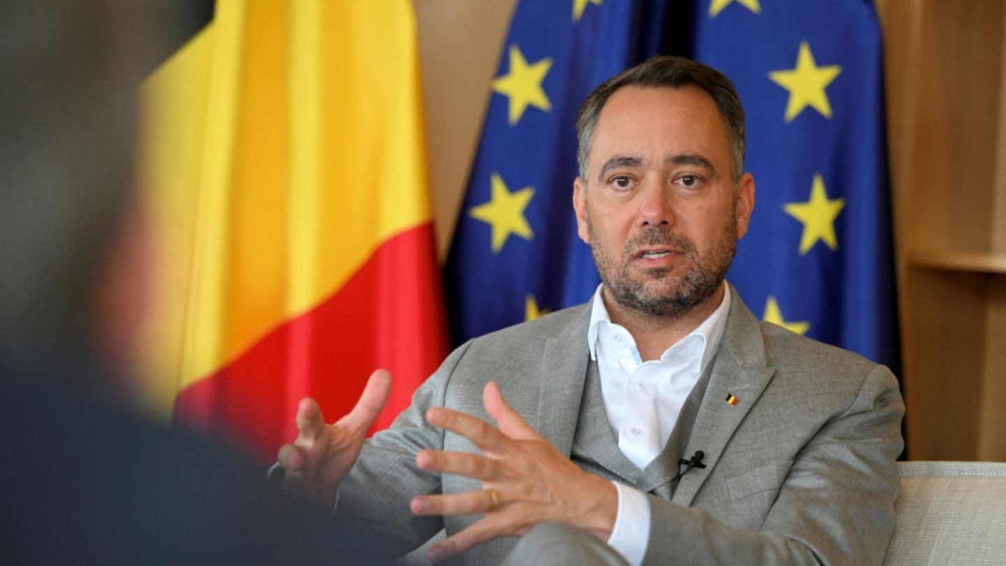 Belgiens Außenminister Maxime Prévot am Freitag in Brüssel