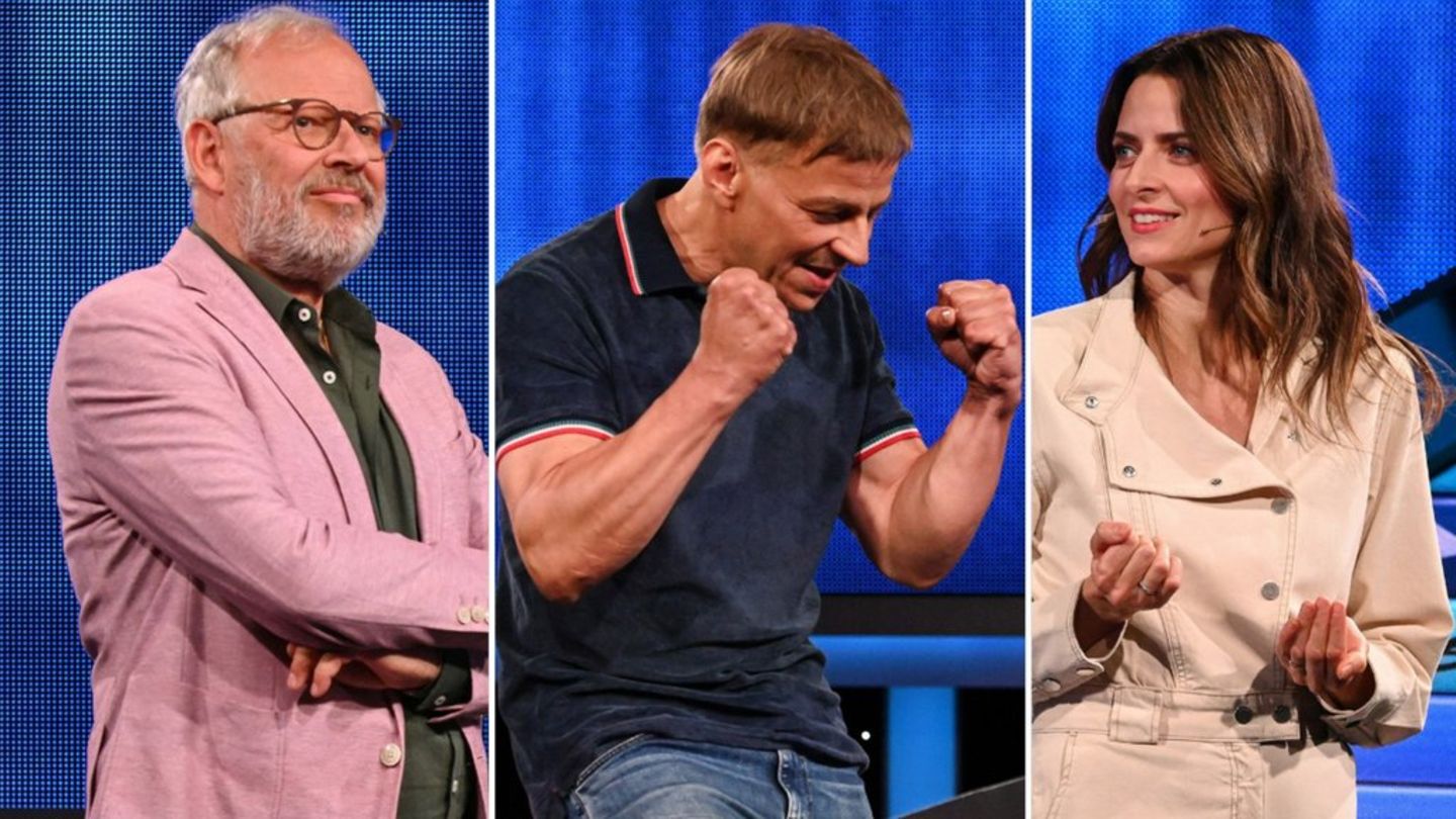 "Gefragt - Gejagt: Quiz-Marathon" unter anderem mit Axel Milberg (l.), Tom Wlaschiha und Eva Padberg.