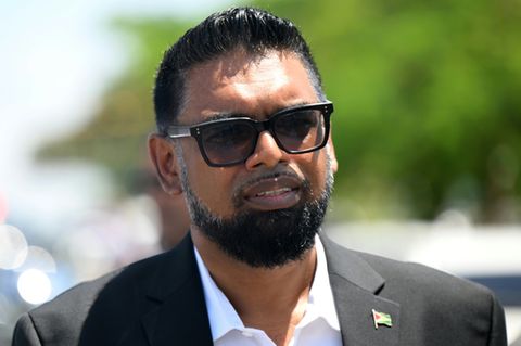 Guyanas Präsident Irfaan Ali am Tag der Wahl