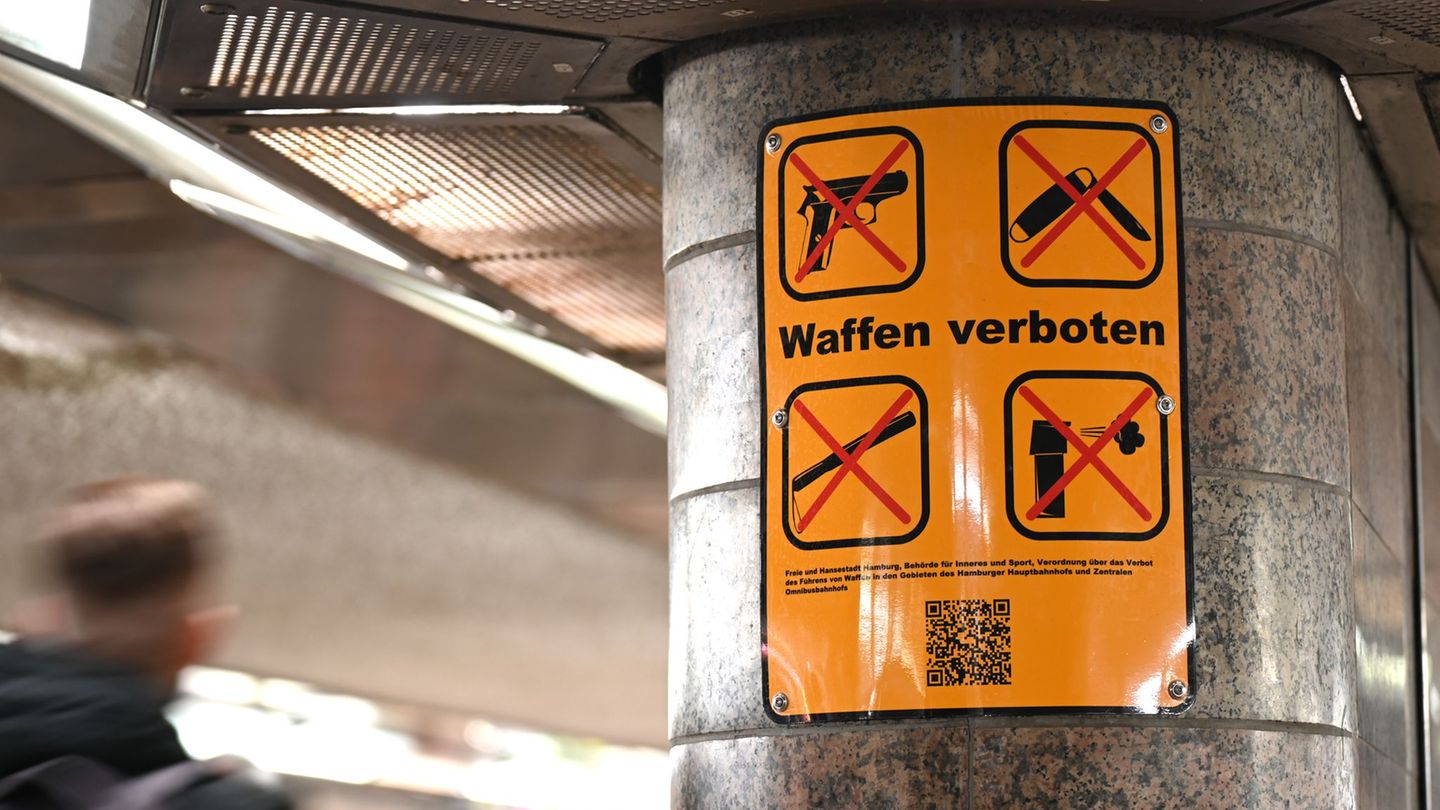 Bei einer weiteren Schwerpunktkontrolle hat die Polizei am Hamburger Hauptbahnhof mehr als ein Dutzend Waffen sichergestellt. (A