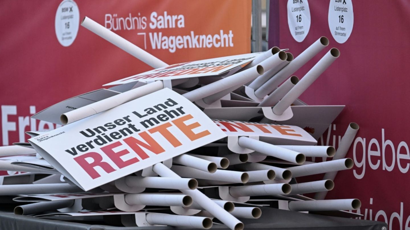 Werbeschilder des BSW