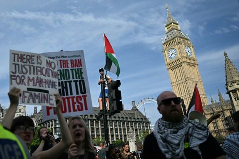 Demonstranten in London