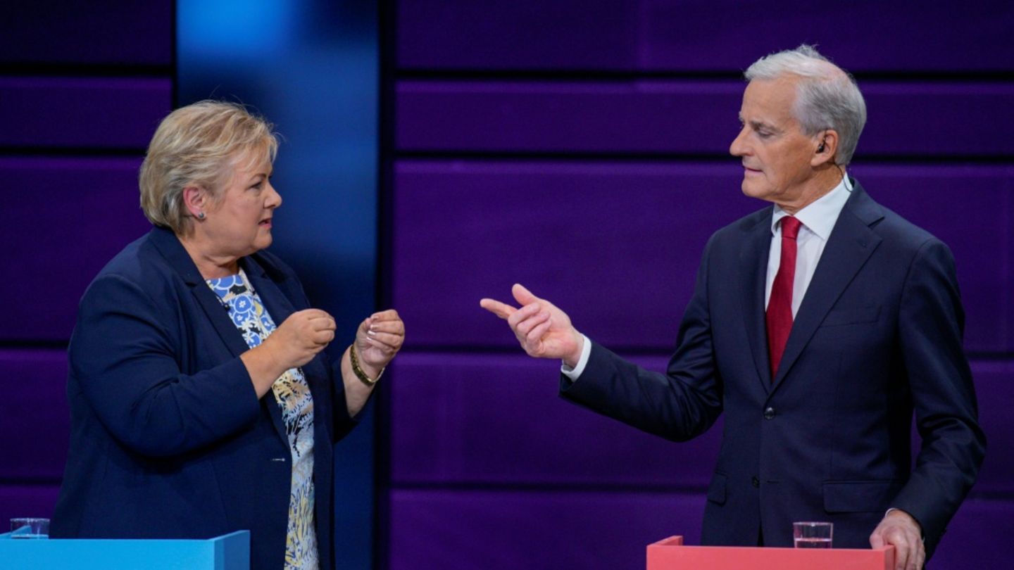 Regierungschef Gahr Störe bei einer TV-Debatte