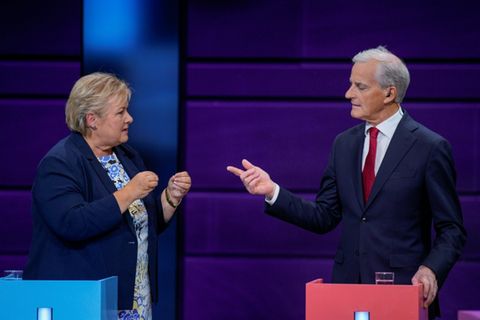 Regierungschef Gahr Störe bei einer TV-Debatte