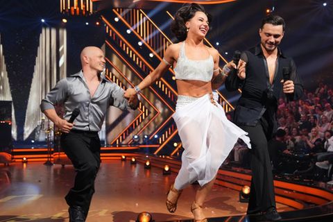Anastasia und Sergiu Maruster auf der "Let's Dance"-Bühne.
