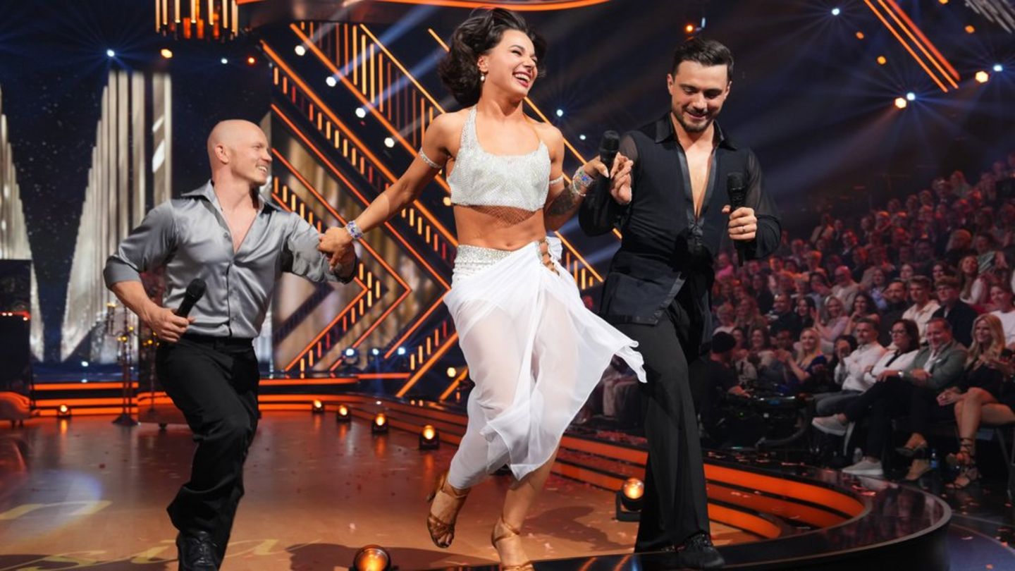 Anastasia und Sergiu Maruster auf der "Let's Dance"-Bühne.