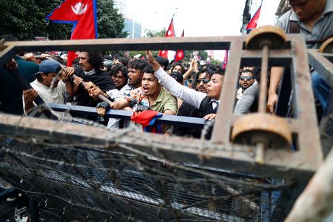 Demonstranten protestierten gegen Korruption und die Abschaltung der sozialen Medien durch die Regierung Nepals. Foto: Skanda Ga